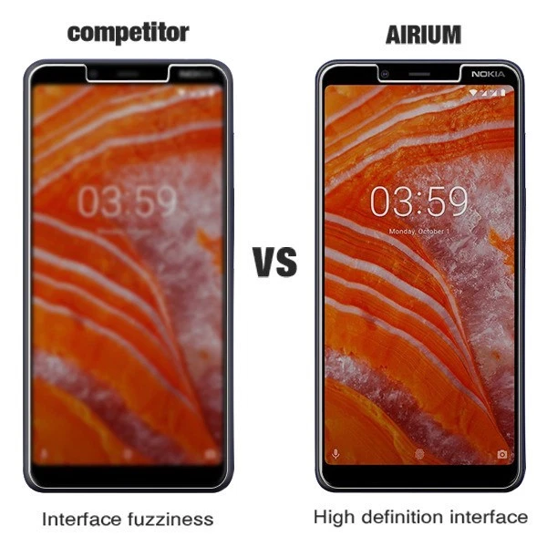 For Nokia 3.1 Plus Premium Shockproof Tempered Glass Screen Protector LCD Guard - Image 3 of 4