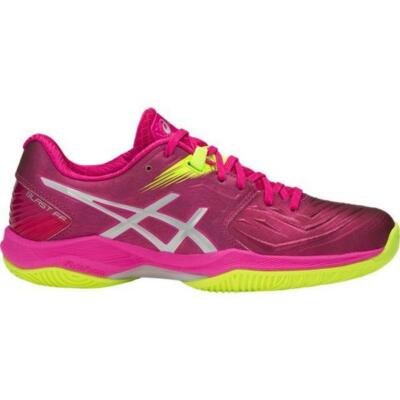 NEW Asics Gel Blast FF Pink Yellow Silver Indoor Court Shoes Sneakers - sz 6 