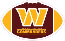 Washington Commanders Football Vinyl Decal Sticker Car Truck Bumper Tumbler Mug