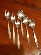 WILKENS Serie: SARINA 90er Silberauflage  3 Kuchengabeln & 3 Tee- /Kaffee-Löffel