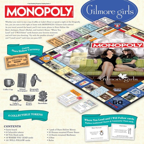 Monopoly Gilmore Girls Buy Sell & Trade Iconic Stars Hollow Locations - Picture 4 of 5