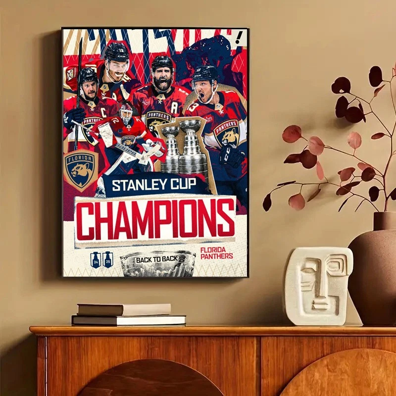Florida Panthers 2025 NHL Champions Premium Matte Vertical Poster