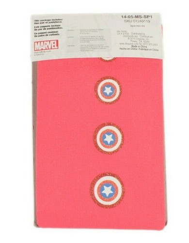 Captain America Sparkle Tights Marvel Fits Up to Size 12 New Cosplay - Picture 2 of 3