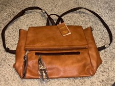 Unisex Versatile Adjustable Crossbody Backpack Tote Vegan Leather New W/ Tags
