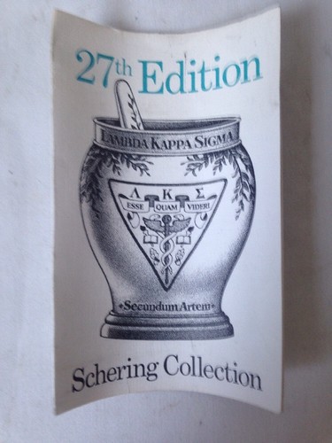 Lambda Kappa Sigma Mortar And Pestle Schering 1989 Vintage 27th Edition - Picture 10 of 12