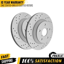 Rear Drilled Disc Brake Rotors For Subaru Forester 2019-2022 2023 2024 Crosstrek