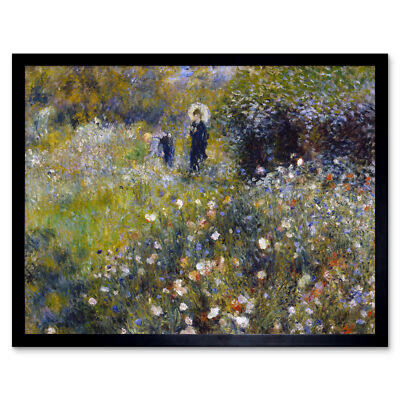 Renoir Femme Avec Sonnenschirm Dans Un Jardin Kunstdruck gerahmt 12x16
