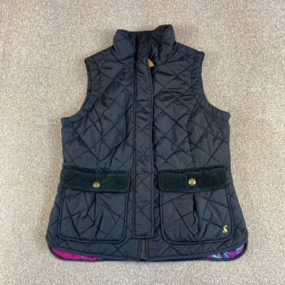 Joules Gilet Womens UK 10 Black Quilted Jacket Country Hacking Riding Outdooors