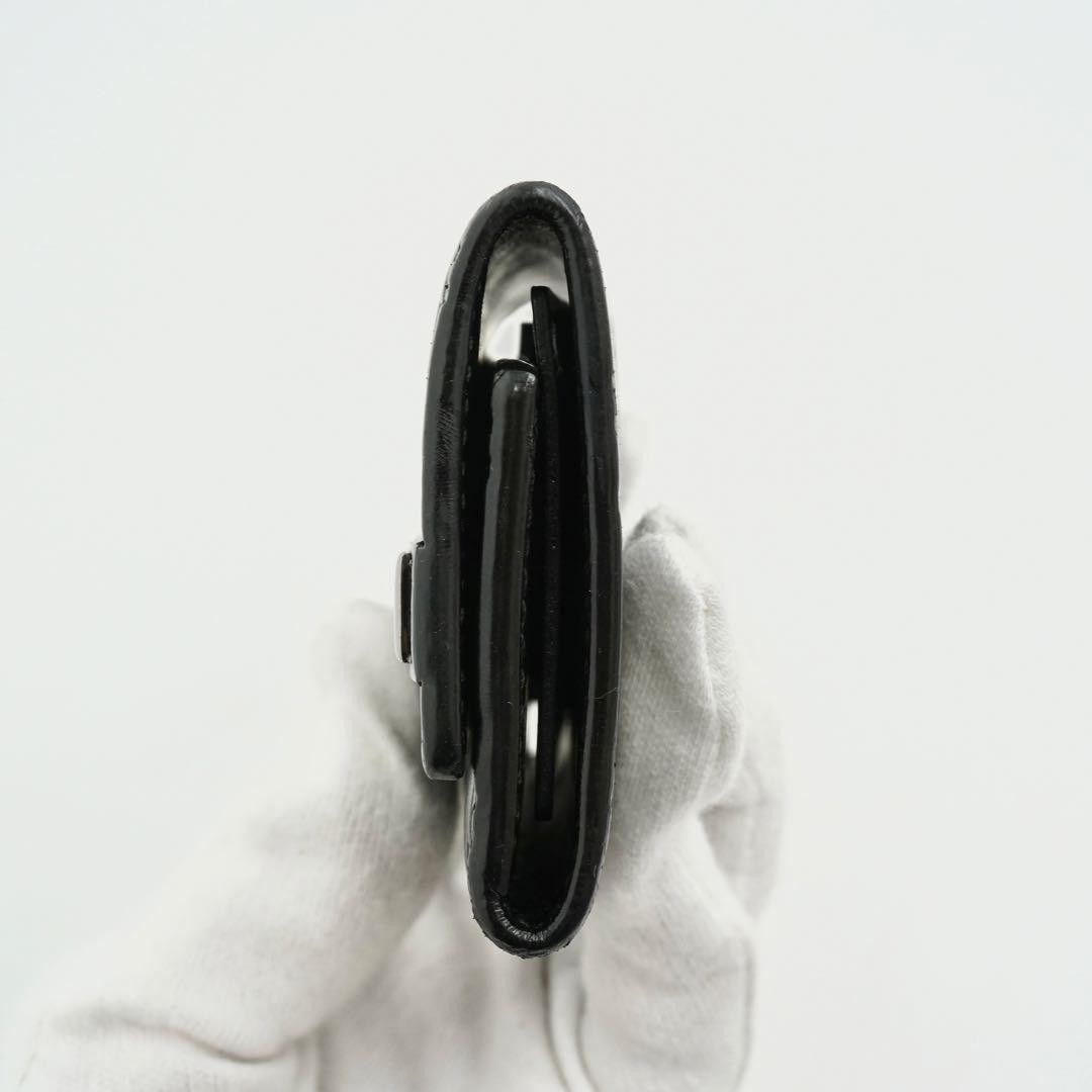 Gucci Interlocking GG Key Case 6 Ring Leather Bla… - image 4