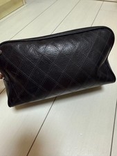 Borsa pochette CHANEL Bicolore CoCo Mark seconda borsa pochette trapuntata ne...