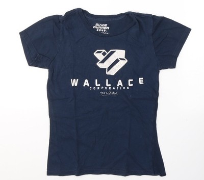 Bladerunner Damen T-Shirt blau Baumwolle Basic Größe M Rundhals - Wallace