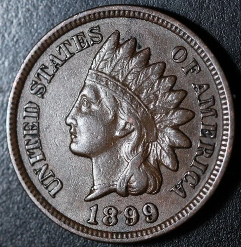 1899 INDIAN HEAD CENT - With LIBERTY & DIAMONDS - XF EF