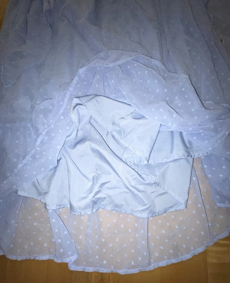 Falda Azul Aciano Calada Boho Cottagecore Prairie Para Mujer Talla XL (12) Forrada Foto 4 de 4