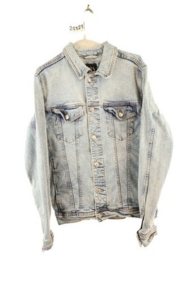 ZARA Blue Denim Trucker Jacke Gr.M Herren Freizeit Outdoor Oberbekleidung 024121
