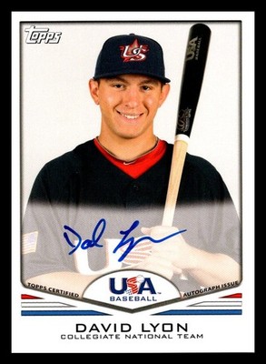 David Lyon Autographs 2011 Topps USA Baseball #USA-A12