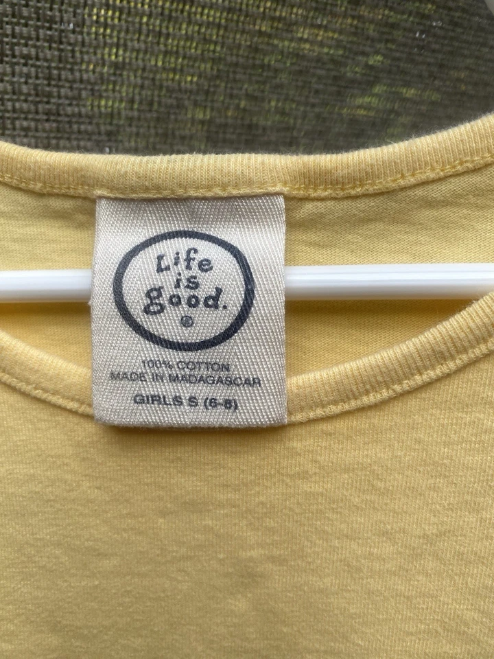 Camisa manga larga Life Is Good amarillo mitón niños talla 9 Foto 3 de 4