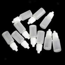 10 Pack Mini Clear Plastic Dropper Bottles Liquid Eye Drops Container Vials
