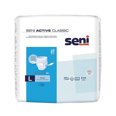 30 Stück Seni Active Classic Inko-Slip Mittel/Schwer Inkontinenz Atmungsaktiv