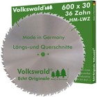 Volkswald® HM-Sägeblatt LWZ 600 x 30 mm Z=36 Kreissägeblatt Wechselzahn