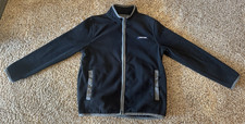 VERY NICE Lands' End Black Fleece Full Zip Jacket--BOYS MEDIUM Size 8
