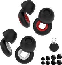 Artevive Earplugs Motorcycle.Earplugs for Sleeping Noise One Size, Black Red