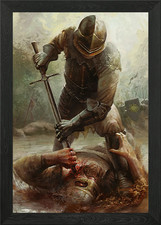 Ard Feainn Light Armored Knight Framed Wall Art Poster Canvas Print Picture