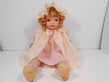 VTG Horsman Composition Mama Doll 20  Sleep Eyes Mohair Wig Non-Working Crier