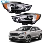 RH&LH Side For Ford Edge 2019 2020 2021 Headlight Full LED W/DRL Black Housing