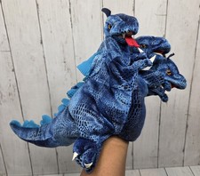 Folkmanis Three Headed Blue Dragon Hand Puppet Plush Kids Toy Storytelling Prop