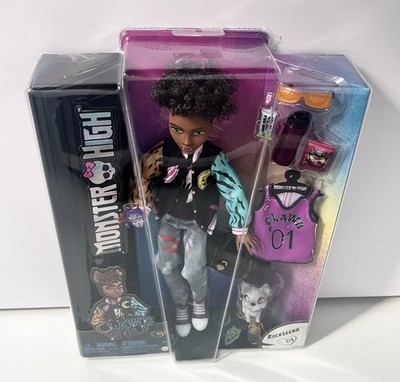 Monster High Clawd Wolf Puppe + Haustier Wasserspeier Bulldogge & Themenzubehör HNF65