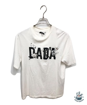 CHRISTIAN DADA Front embroidered T-shirt Size: 46 White Men CDM 