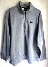 Men's Nike Jacket Dri-Fit Grey Pull over Athletic 1/4 Zip XXL