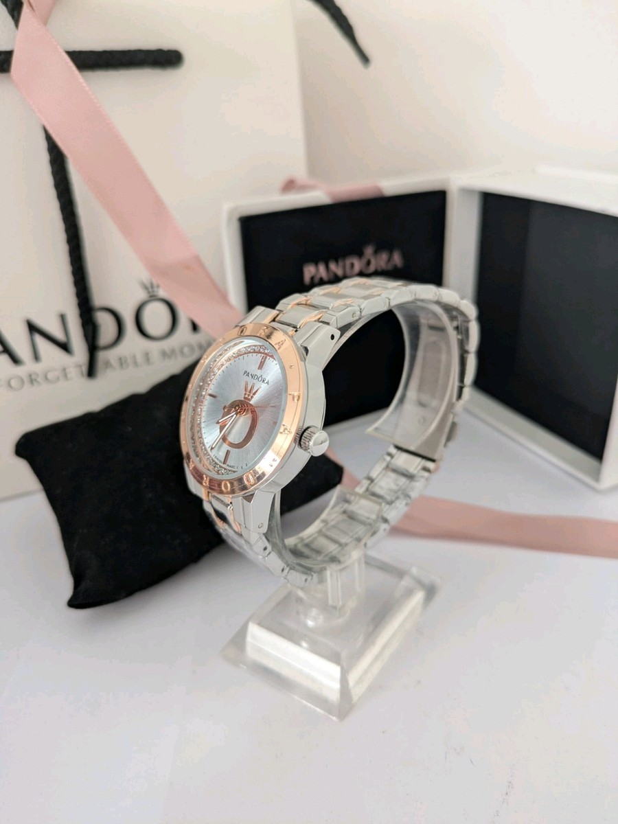 Stainless Steel Women's Pandora Watch Silver Rose Gold