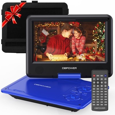 DBPOWER 11.5'' Portable DVD Player, 5-Hour Built-in Rechargeable Battery, Blue