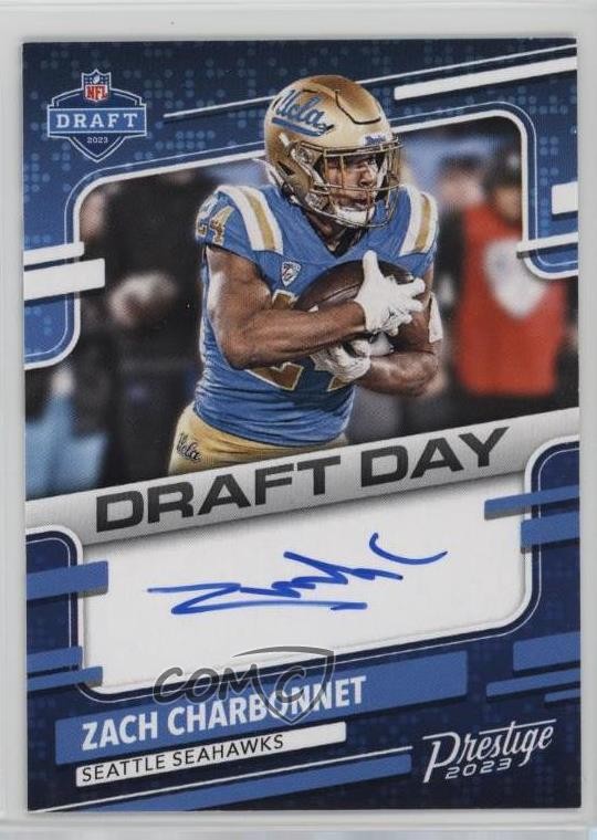 2023 Panini Prestige Draft Day Signatures Zach Charbonnet #DDS-ZC Auto 4f5