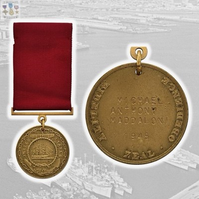 NAMED 1945 NAVY GOOD CONDUCT MEDAL MICHAEL A. MADDALONI BORN IN ITALY +RESEARCH