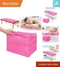 Pink Disposable Bed Covers - 100 Non-Woven Sheets for Ultimate Hygiene  Comfort