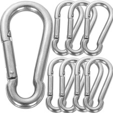 10PCS 4  Spring Snap Hooks, 3/8  Diameter Heavy Duty Carabiner Clip Large Stainl