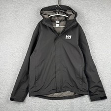 Helly Hansen Rain Jacket Black Mens Helly Tec...