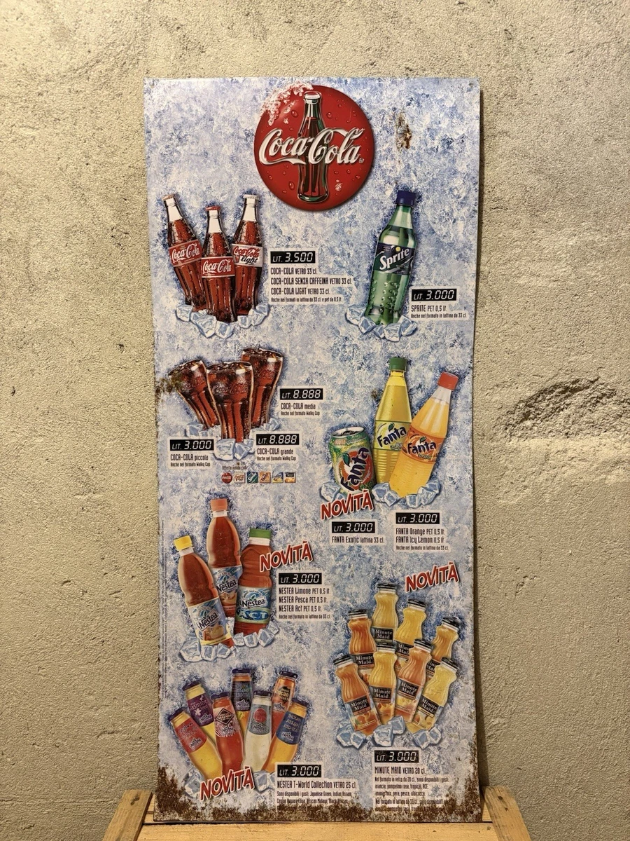 AIQIBAO - Targa Pubblicitaria Vintage Coca-Cola In Metallo, 30,5x20,3 Cm, Decorazione Retrò Per Bar, Pub E Casa