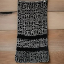 Vtg Y2K Tiered Maxi Skirt L Fairy Grunge Boho Hippie Cottagecore Cowgirl Gypsy