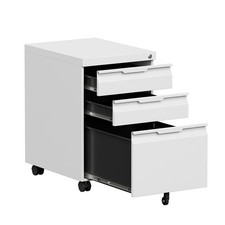 3 Drawer File Cabinet on wheel Vertical Filing Cabinet with Lock for Home Office