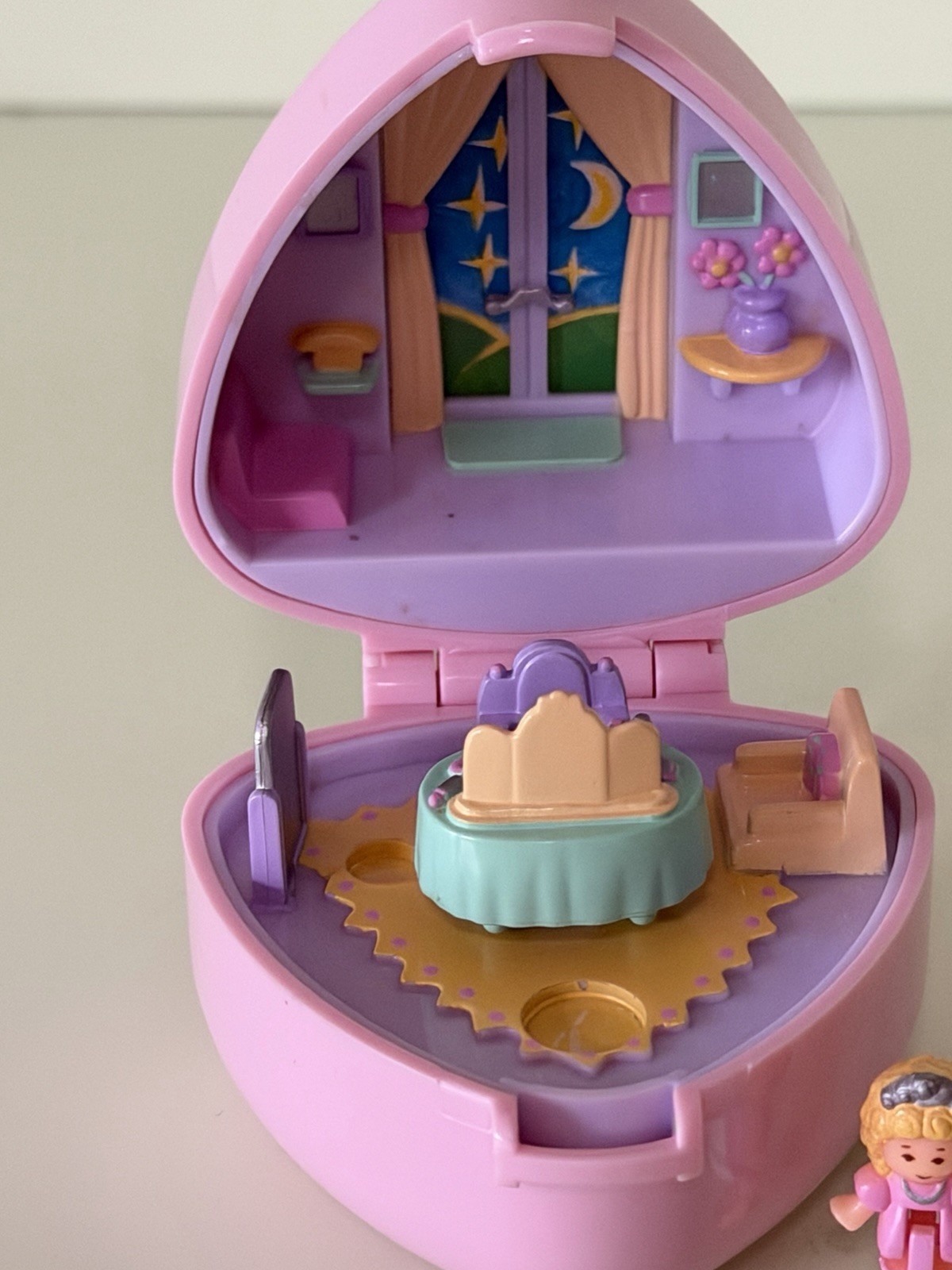 Polly Pocket POLLY’s BIG NIGHT OUT Ring Case Playset 100% COMPLETE 1995 Vintage