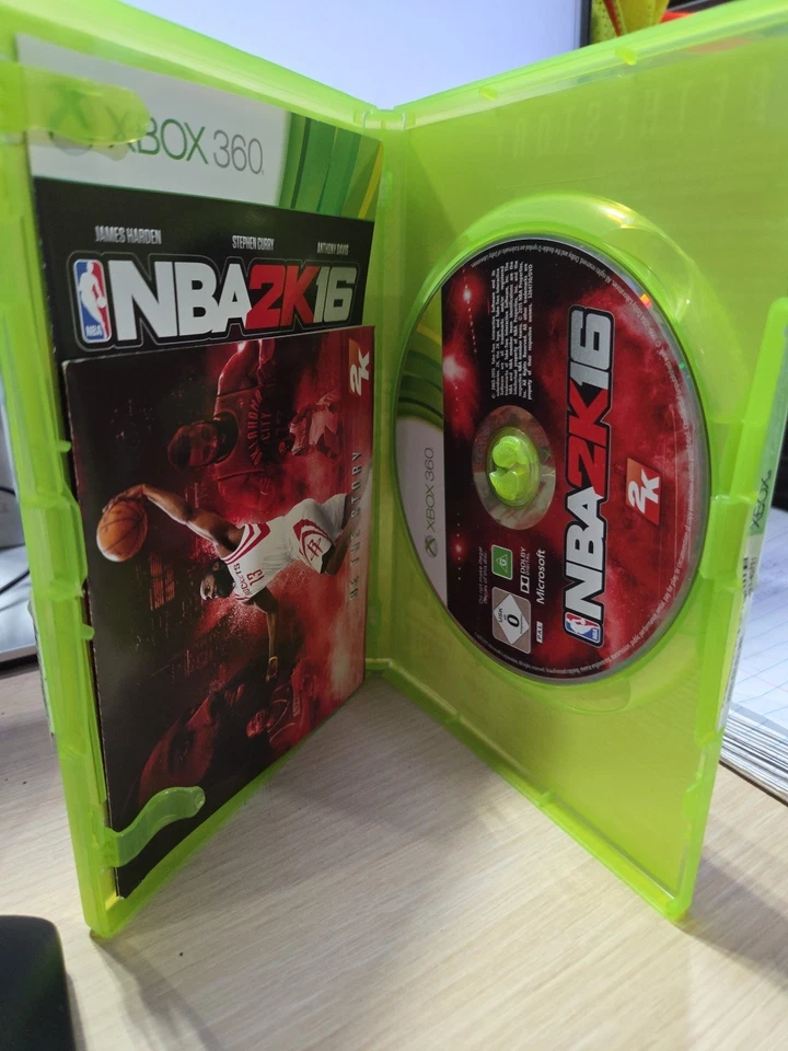 NBA 2K16 Basketball (Microsoft Xbox 360, 2016) PEGI 3 PAL Used Complete - Image 2 of 4