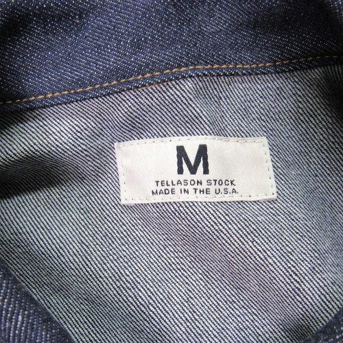Tellason Stock Men's Size M Blue Denim Jacket Vintage Inspired Made in USA image 4