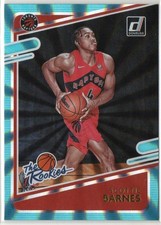 Scottie Barnes 2021-22 Donruss The Rookies Teal Holo Laser Rookie Insert Card #4
