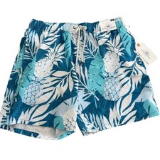 NWT Vintage Summer Swimwear Pineapple Swim Trunks Men  s Large Tropical Beach