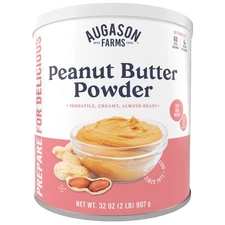 Augason Farms Peanut Butter Powder 2 lbs No.10 Can | Keto, Baking, Protein