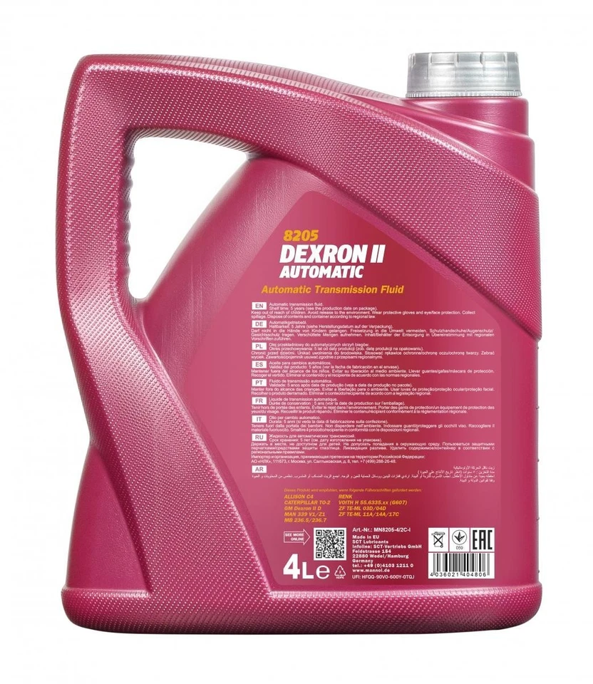 Aceite de transmisión automática MANNOL DEXRON II Automatic ATF II rojo 4L MN8205-4 para DAF 55 - Imagen 4 de 4