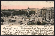 Wien, Strassenbahnen am Praterstern, Tegettho...